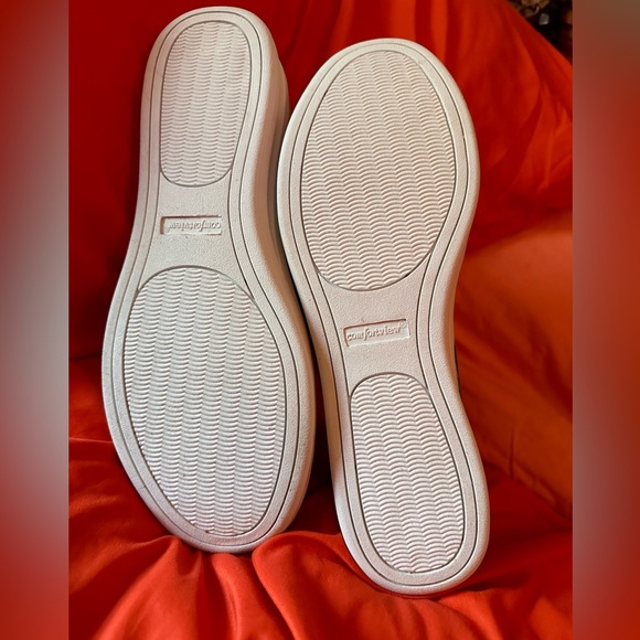 Comfortview Athletic Dottie Blue & White Palm Canvas Sneaker/Loafer, Size 10W - Picture 7 of 10